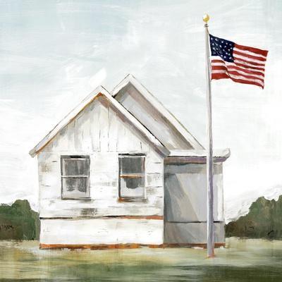 American Flag - Wall Art Print, 16x16 American Flag - Wall Art Print, 16x16