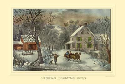 American Homestead Winter - Wall Art Print, 18x12 American Homestead Winter - Wall Art Print, 18x12