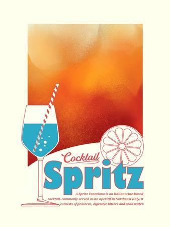 Aperol Spritz Print - Giclee Print, 12x16