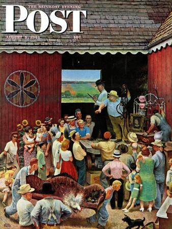 "Country Auction," Saturday Evening Post Cover, August 5, 1944 - Giclee Print, 12x16 "Country Auction," Saturday Evening Post Cover, August 5, 1944 - Giclee Print, 12x16