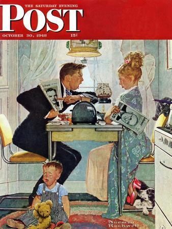 "Dewey v. Truman" Saturday Evening Post Cover, October 30,1948 - Giclee Print, 12x16 "Dewey v. Truman" Saturday Evening Post Cover, October 30,1948 - Giclee Print, 12x16