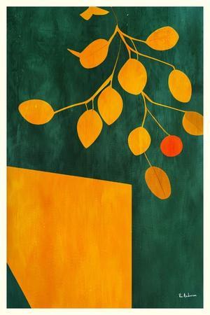 Golden Autumn Leaves - Giclee Print, 12x18