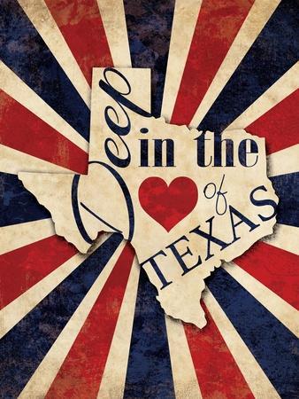 Heart of Texas - Wall Art Print, 12x16