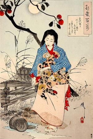 Lady Chiyo, One Hundred Aspects of the Moon - Giclee Print, 12x18 Lady Chiyo, One Hundred Aspects of the Moon - Giclee Print, 12x18