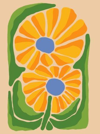 Retro Flower Print V - Photographic Print, 12x16 Retro Flower Print V - Photographic Print, 12x16