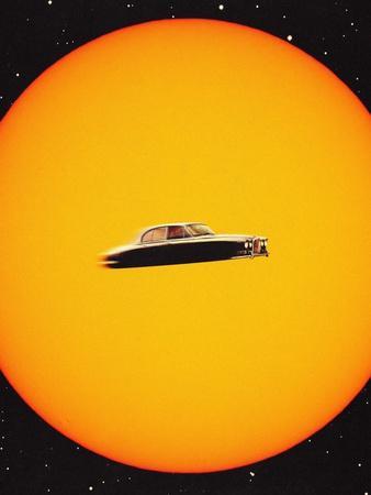 Space Chase - Giclee Print, 12x16 Space Chase - Giclee Print, 12x16