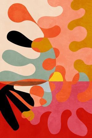 Warm Colors Bauhaus Geometry5 - Giclee Print, 12x18 Warm Colors Bauhaus Geometry5 - Giclee Print, 12x18