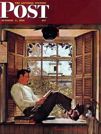 "Willie Gillis in College" Saturday Evening Post Cover, October 5,1946 - Giclee Print, 12x16 "Willie Gillis in College" Saturday Evening Post Cover, October 5,1946 - Giclee Print, 12x16